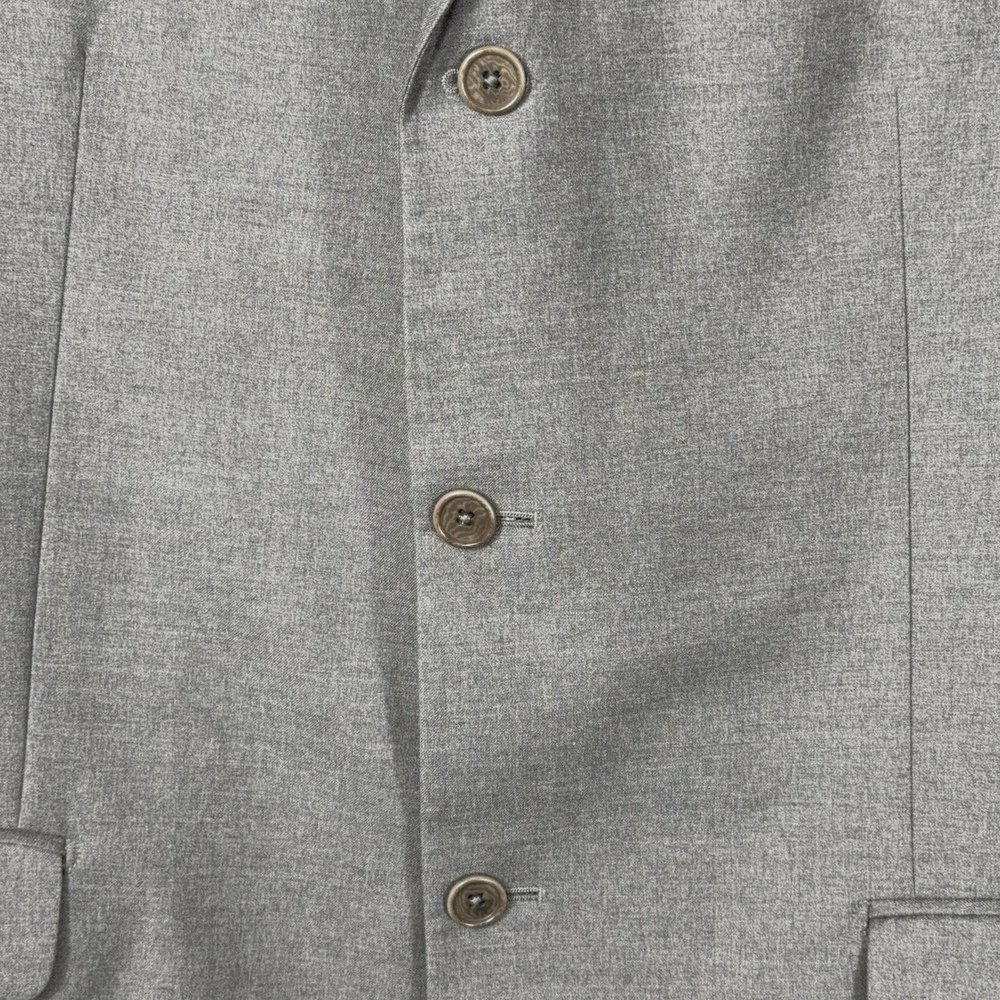 Loro Piana Super 130s Wool 3 Button Blazer Stefano Genovese 44‎ LN Grey Italy